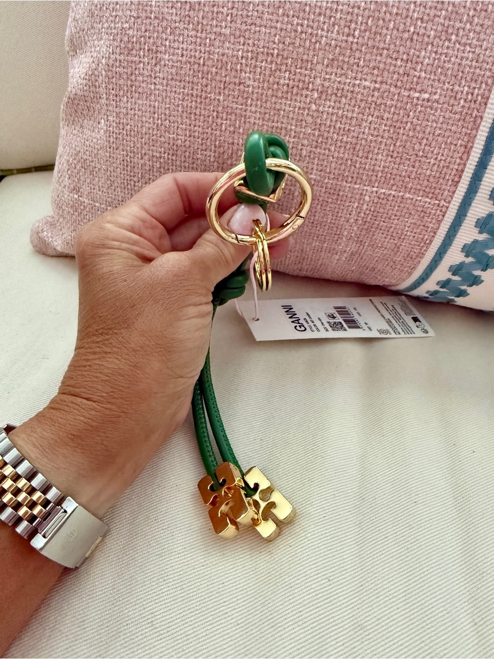 GANNI
logo-charm keyring - Picture 7 of 9